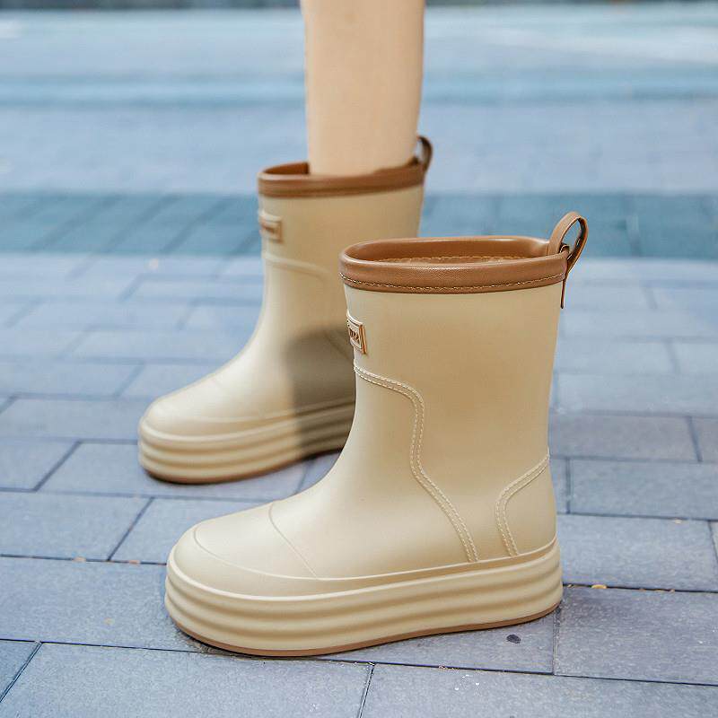 新品雨鞋女时尚中短筒2026新款学生厚底户外网红水鞋外穿防滑防水