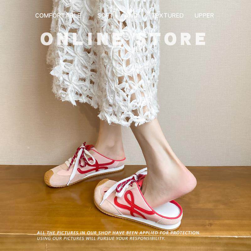 新品5CM厚底半拖德训鞋女2