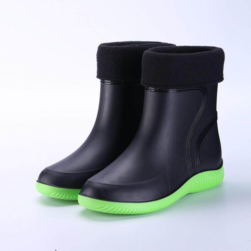 新品欧美时尚中筒雨鞋男水