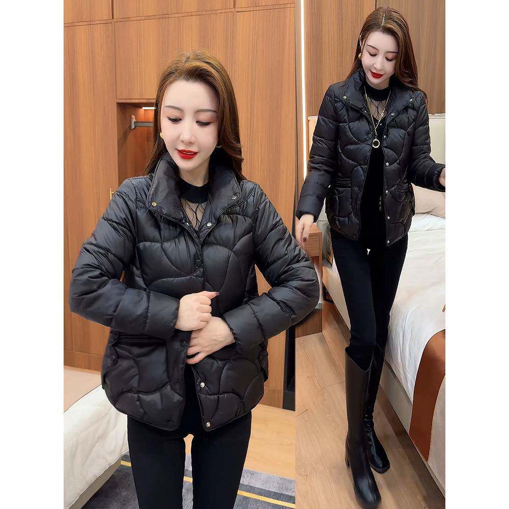 新品轻薄羽绒棉服女2026冬季新款时尚洋气立领短款棉衣外套显瘦棉