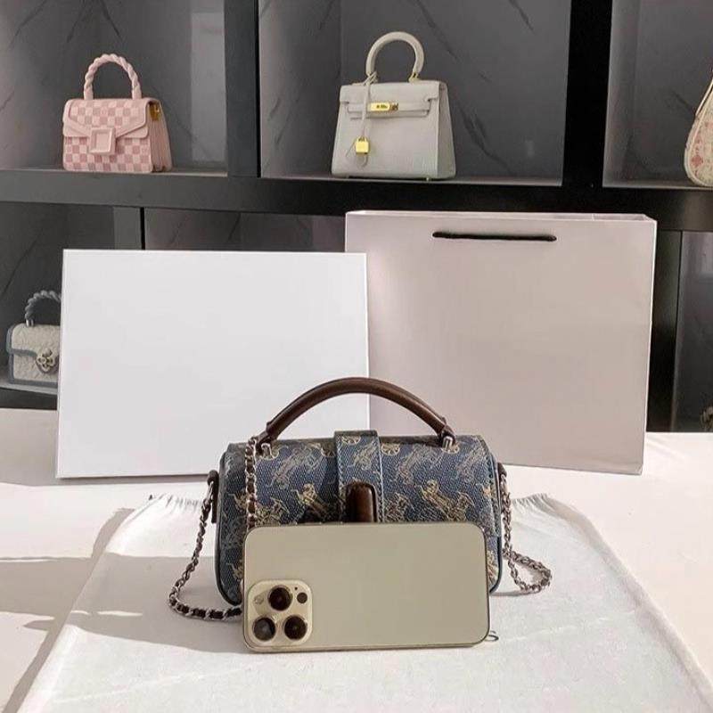 新品高级感小众设计包包女2025时尚复古链条斜挎包上班通勤手提小