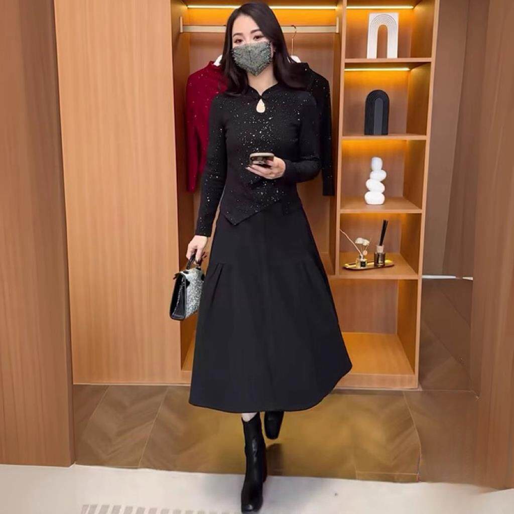 新品新年中国风盘扣T恤女2026春秋新款时尚洋气上衣小个子别致打