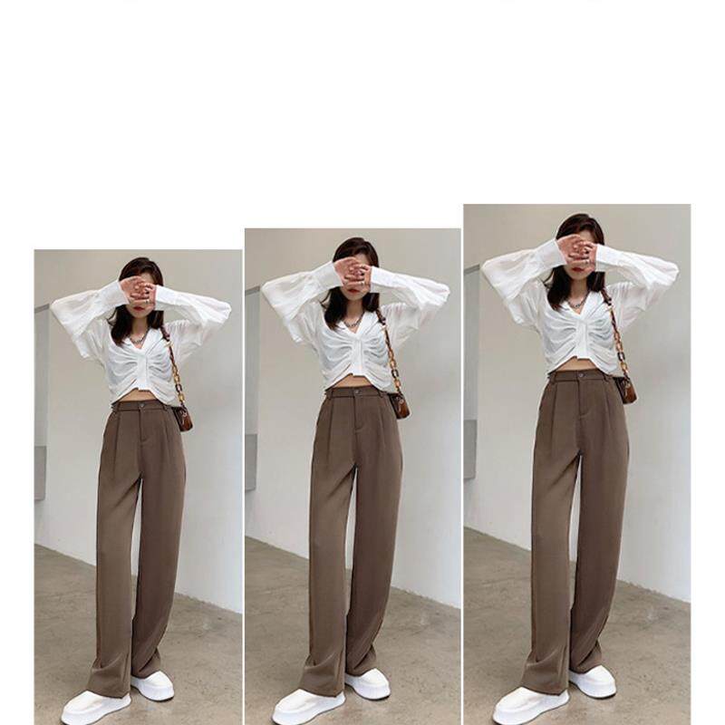 新品白色西装裤女2025新款小个子裤子秋季高级感高腰显瘦裤窄版直