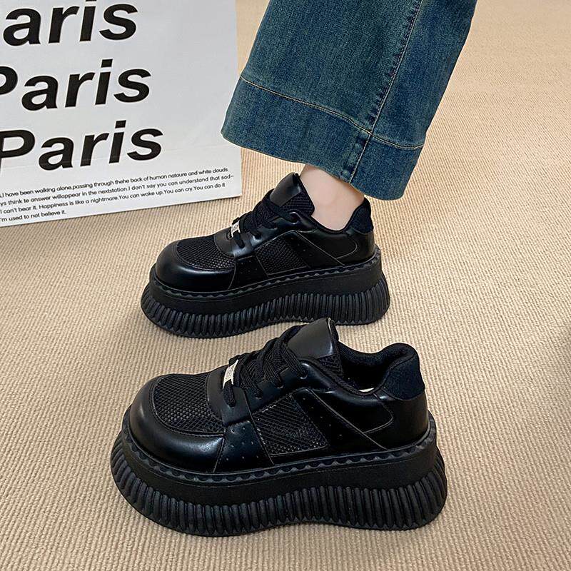 新品女鞋夏款镂空厚底增高小白鞋女款2026新款爆款34码小个子运动