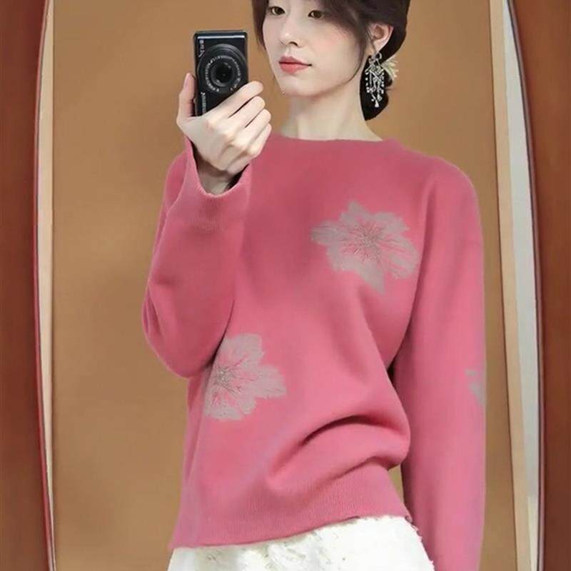 新品韩系chic绝美粉色印花