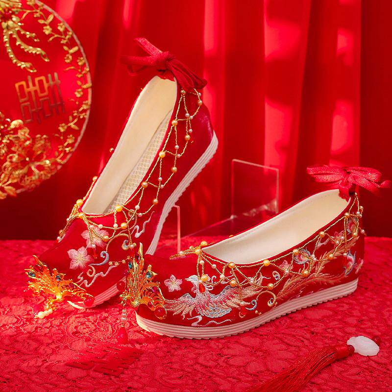 新品手工婚鞋秀禾鞋中式内