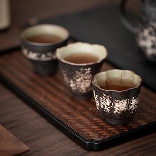 侘寂静物主人杯复古功夫茶具单杯家用陶瓷主人杯品茗杯个人喝茶杯