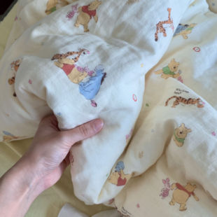 A类全棉有氧双层纱四件套全棉纯棉纱布单被套宿舍三件套床笠款