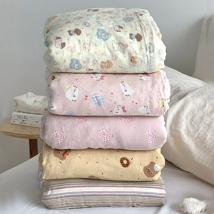 a类全棉双层纱纯棉被套单件150x180x200x220x230被罩三四件套双人