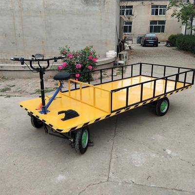家用电动平板拖车反正两骑夜市摆摊小平板货车小型仓库拉货车