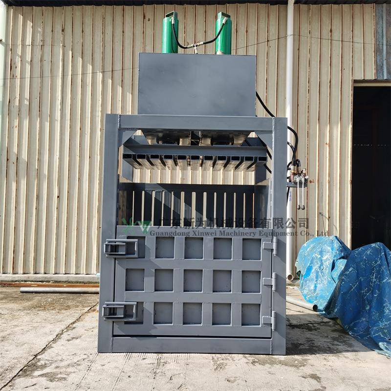 东莞供应废铁服装压包机半自动废纸塑料瓶10-200吨立式打包