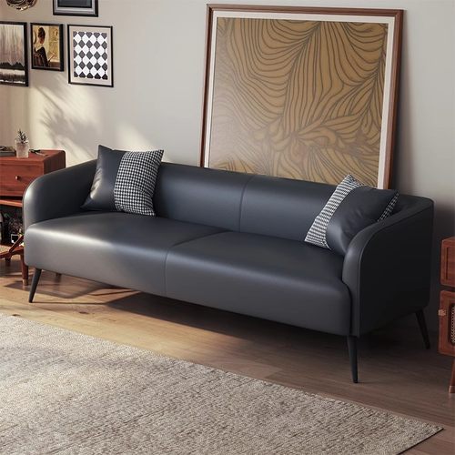 整装皮艺沙发猫抓皮小户型北欧双人二三人位客厅出租房服装店网红