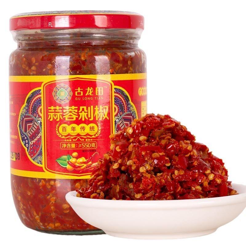 桂林古龙田蒜蓉剁椒豆角刀豆剁椒仔姜剁椒豆豉剁椒三宝特辣王