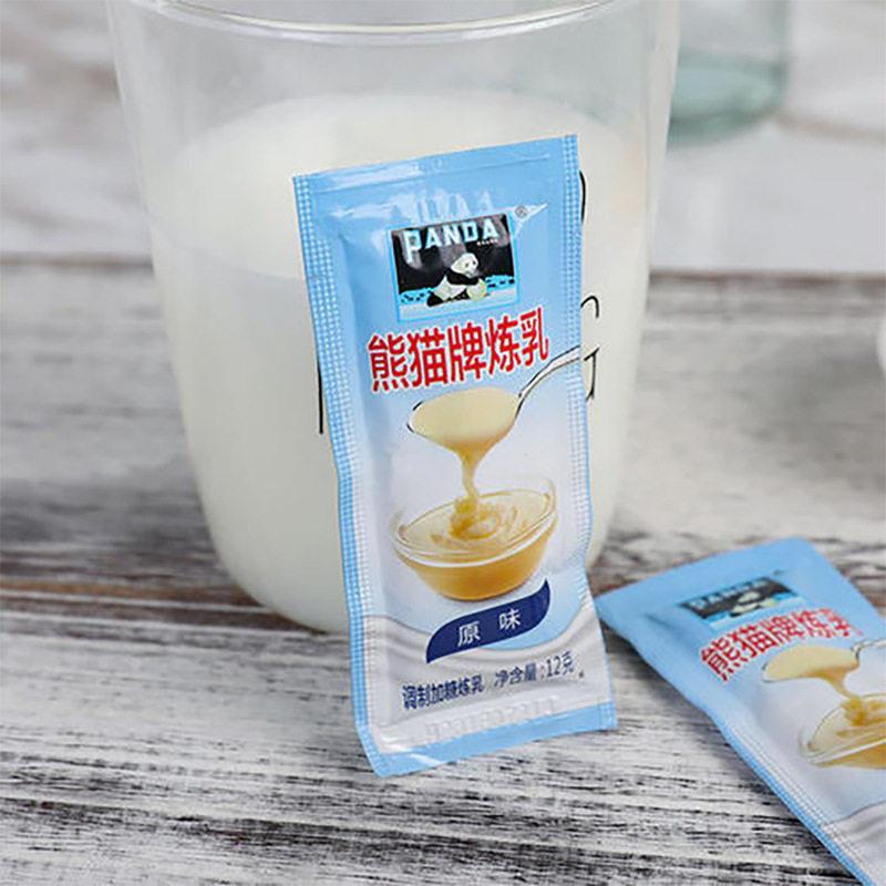 新品熊猫炼乳小包装12g袋家用馒头面包牛奶茶咖啡烘焙淡奶炼奶商