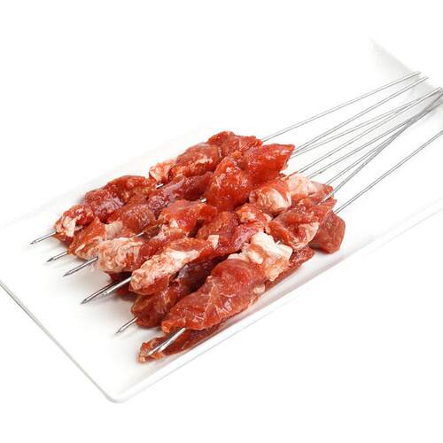 新品【钢签烧烤食材】烤串牛肉串羊肉串半成品手把小串烤串铁签