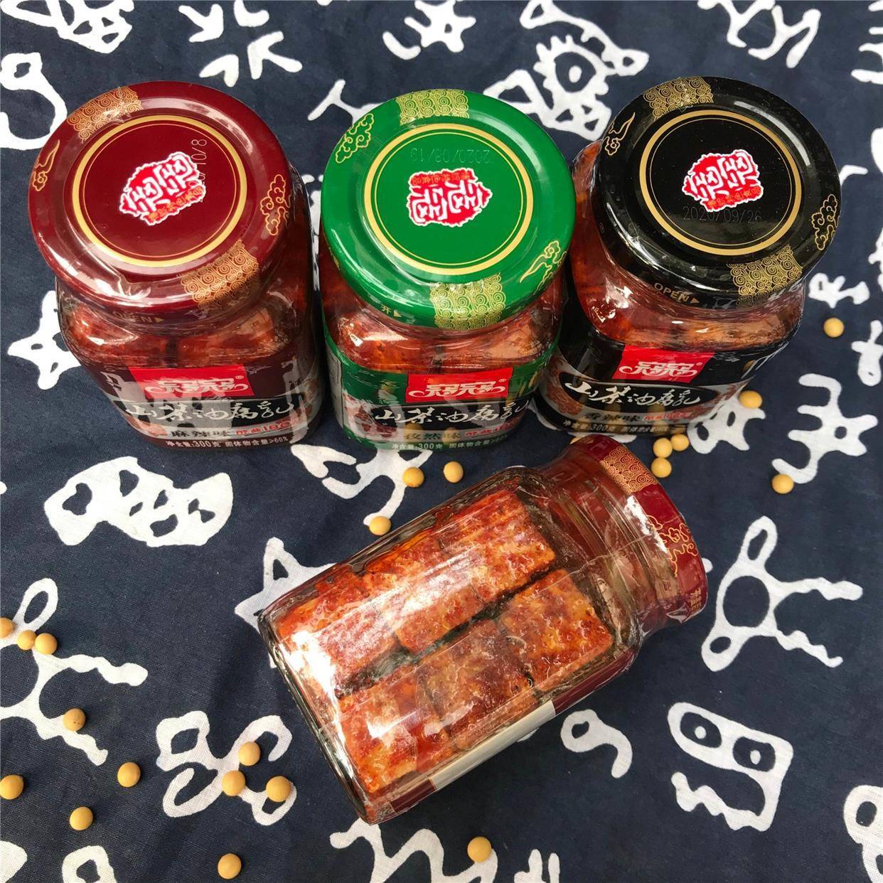 江西吉安特产蔻蔻山茶油豆腐乳5瓶x300克香辣麻辣孜然味腐乳组合