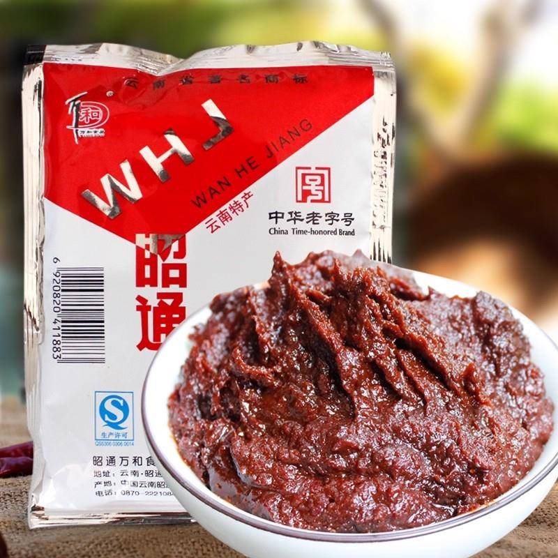 云南特产万和昭通酱150gX5袋 黄豆酱米线帽子拌面酱炸洋芋土豆酱