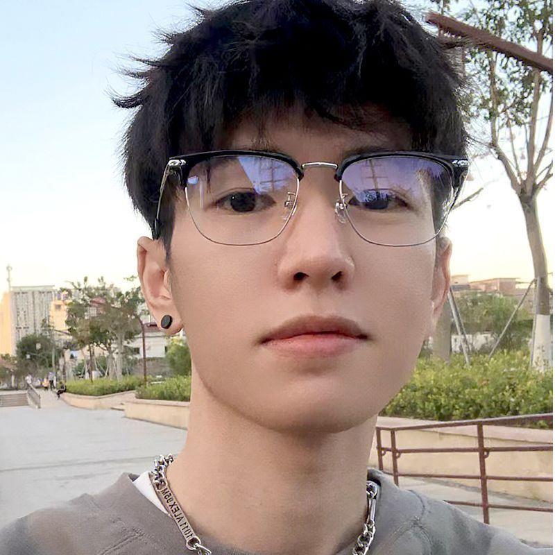推荐斯文半框眼镜男款近视
