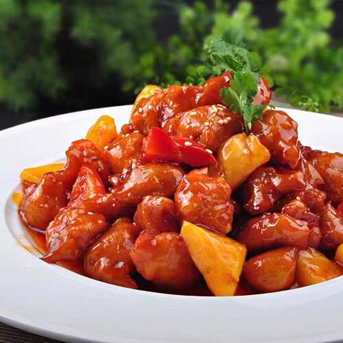 新品素天下素荔枝肉商用佛家寺院斋菜纯素溜肉段糖醋里脊豆制品锅