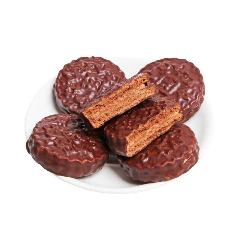 现货俄罗斯三明治饼干KONTI康吉炼乳花生榛子味夹心巧克力进口小