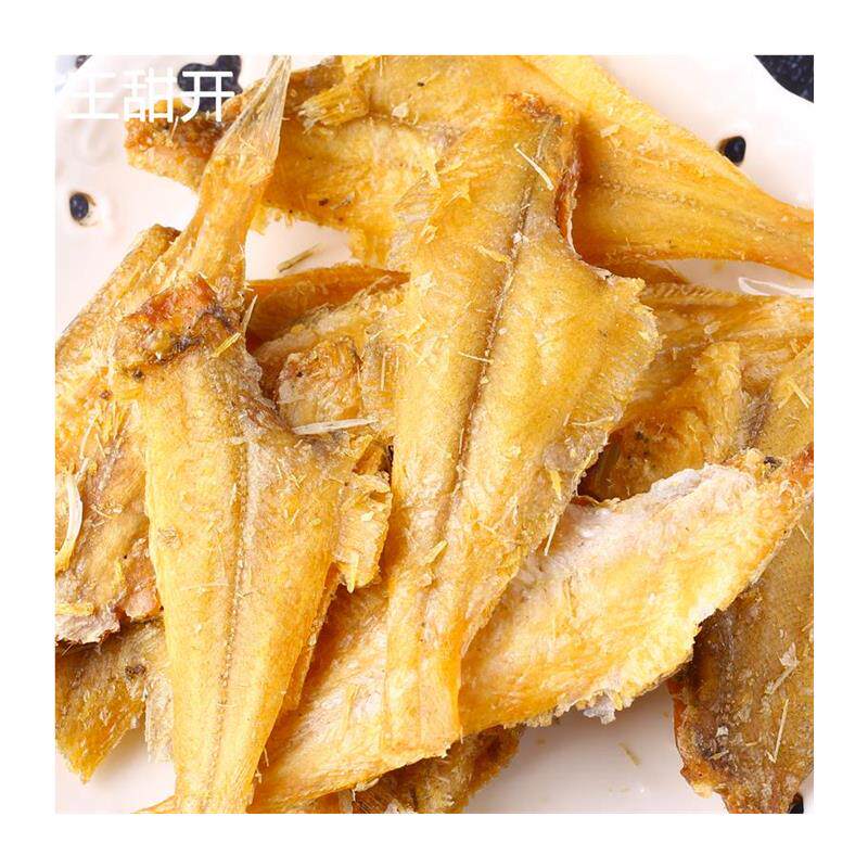 香酥比目鱼酥脆鱼干即食海味零食小黄鱼干烤鱼片小吃原味袋装90g