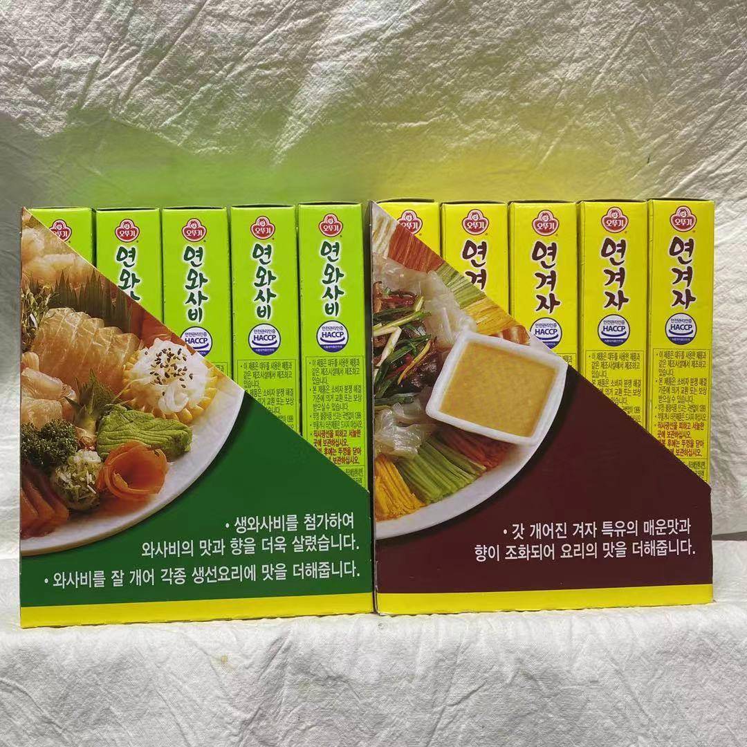 韩国 不倒翁 调味料奥土基黄芥末膏酱35g 韩式料理芥末酱辣根