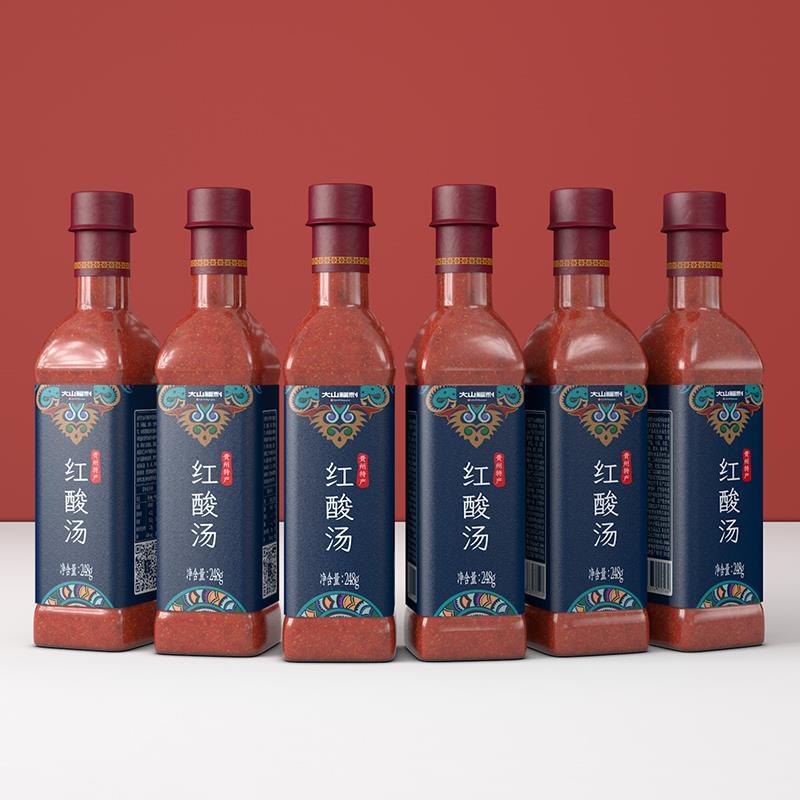 贵州红酸汤酱正宗贵阳凯里酸汤鱼火锅底料调味料苗家特产番茄金汤