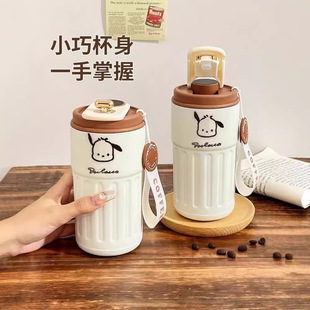 女生高顏值咖啡杯學生上學專用隨行水杯智能數顯溫保溫杯 2024新款