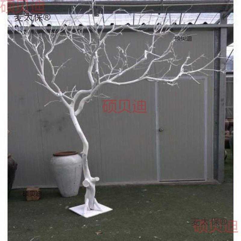 太保干树枝干枝树干白色许愿摆件枯树杆实木天然造型树假树