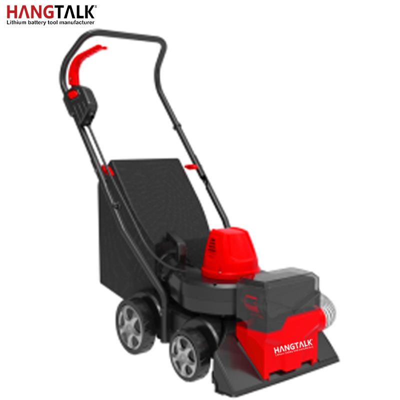 园林电动割草机手推式吸叶机家用园艺假草坪清理车锂电池充电无刷