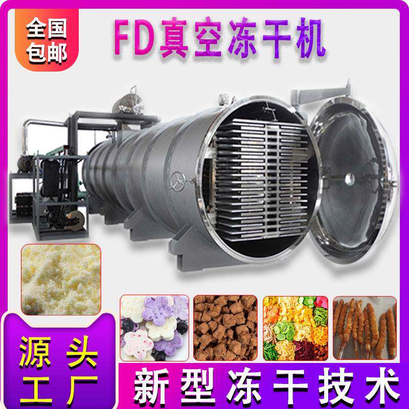 全自动苹果片杏干100平真空冻干机大型50平商用FD低温冻干干燥机