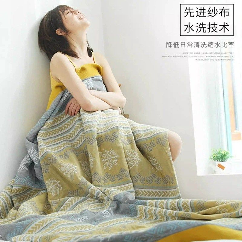 六层纱布毛巾被成人毯子被子夏季D薄款儿童盖毯婴儿纱布夏凉被