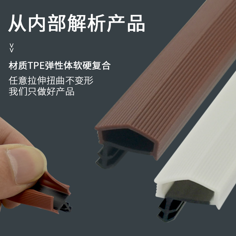 木门缝密封条房间门m隔音门边门框压条防风防撞卡槽胶条缝隙填补