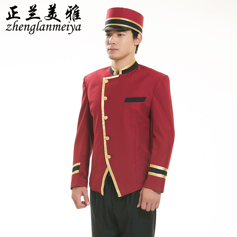 礼仪乐队工作服装秋冬款 酒店门童套装 饭店迎P宾男服务员制服长