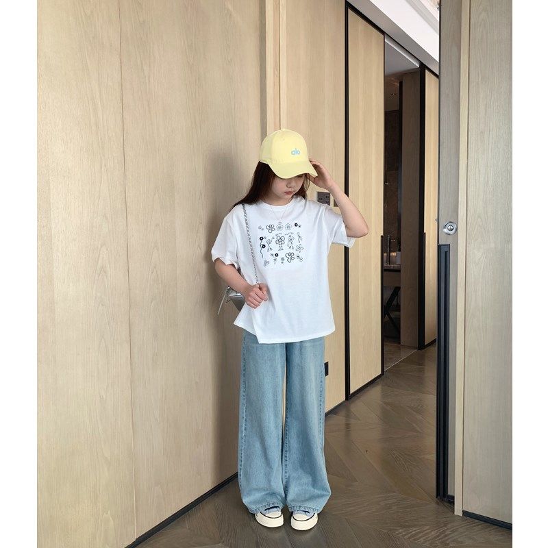女大童浅蓝色帆布鞋2025春夏季新E款青少年一脚蹬软底板鞋学生球