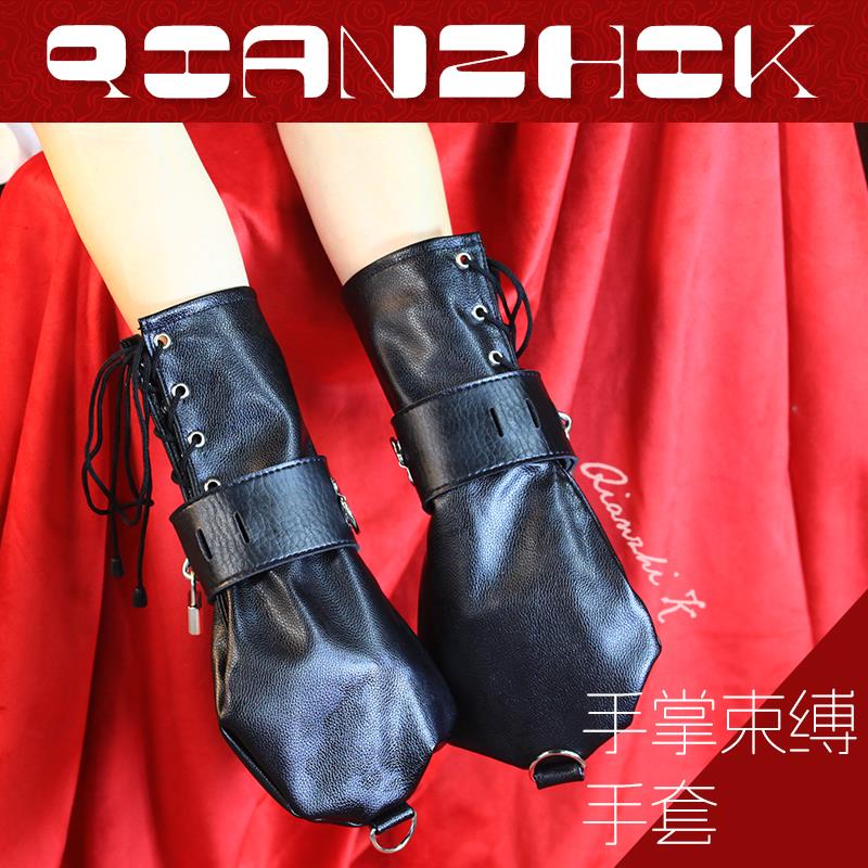 仟之k Pu手套拳型s手套漆皮亮面手掌手套latex热门款