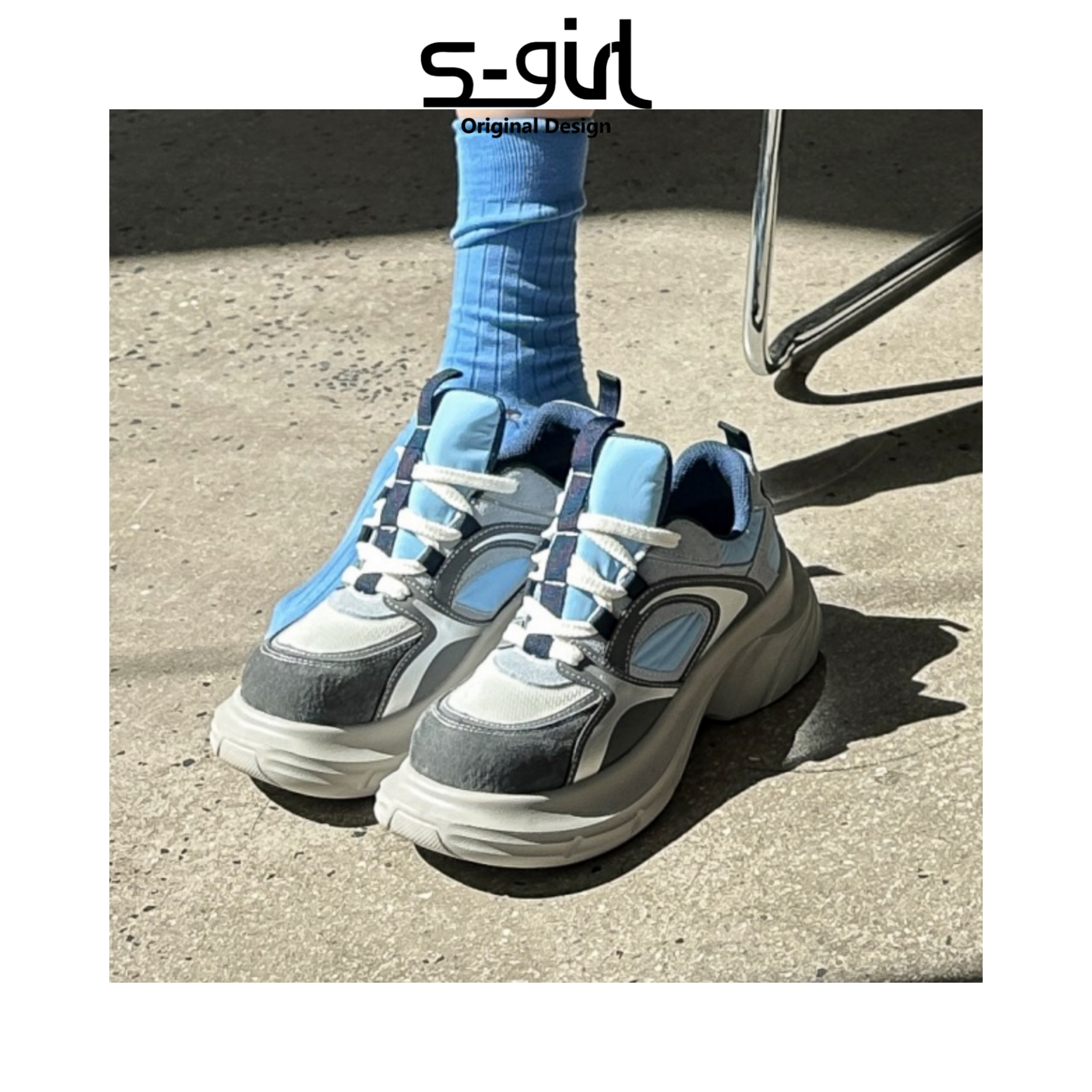 SGIRL正品女鞋 个性大头厚底老爹鞋2026新款系带轻便时尚跑步鞋潮