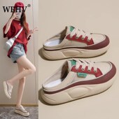 女2025新款 夏季 q妈妈时尚 拖鞋 踩屎感包头网鞋 户外透气一脚蹬凉拖