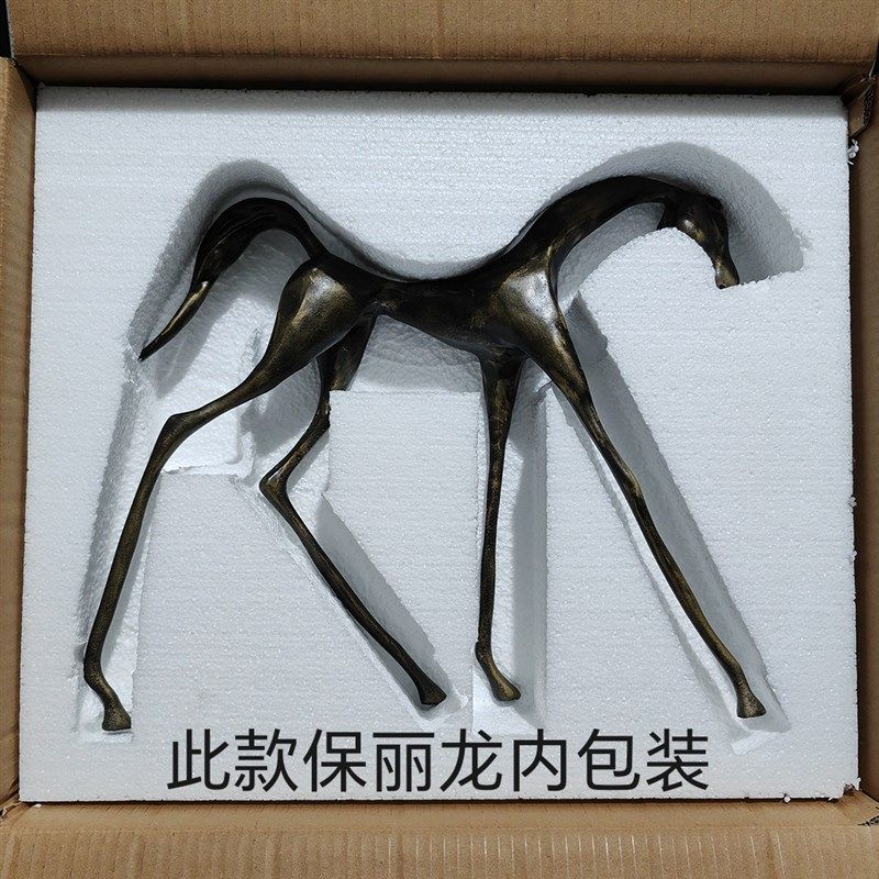 现代简约抽象马雕塑摆件样板间E售楼处酒店大堂软装饰品摆件