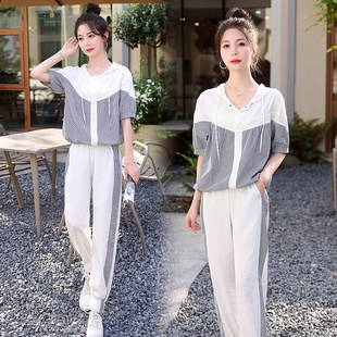 夏天套装女款2025新款两件套时B尚网红爆款炸街时髦洋气休闲运动
