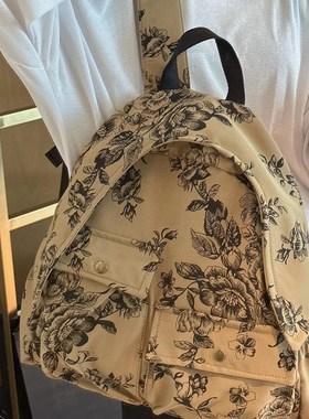 牛津布双肩包女2024r新款国潮风户外轻便运动多功能旅行包休闲书