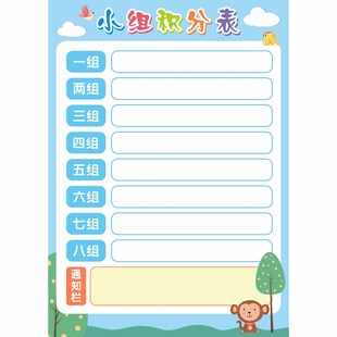 小组评比栏班级布置教室装饰小红花奖励贴墙光荣榜展示积分表墙贴