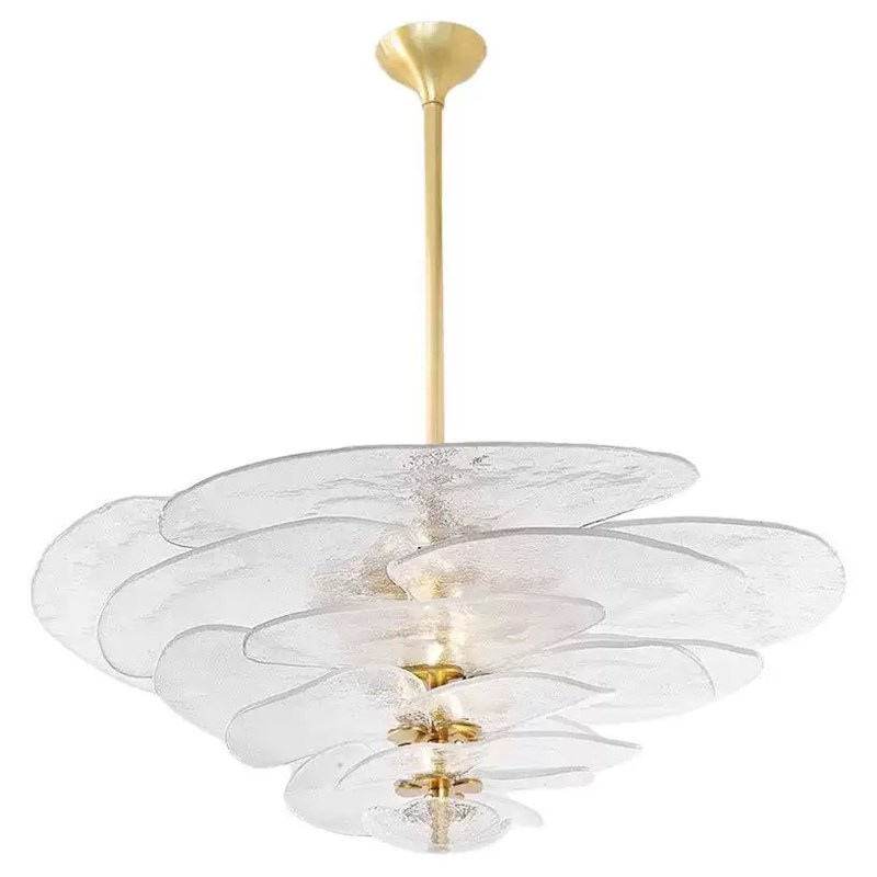 法式玫瑰花精致手工玻璃复古风格客厅餐厅卧室别墅创意样板间吊灯