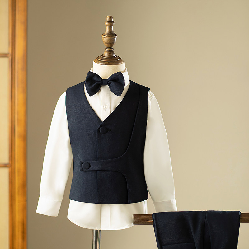 儿童礼服套装男童西装高端主持人小男孩花童西服走秀钢琴演出服夏
