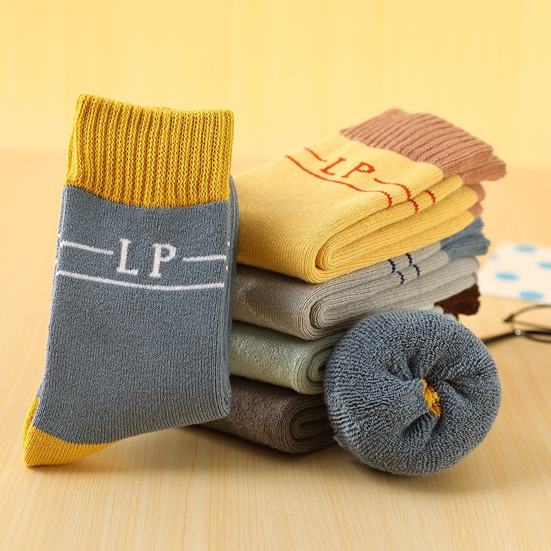 儿童袜子秋冬季纯棉男童全棉软冬男孩棉袜冬季加厚加绒中大童学生