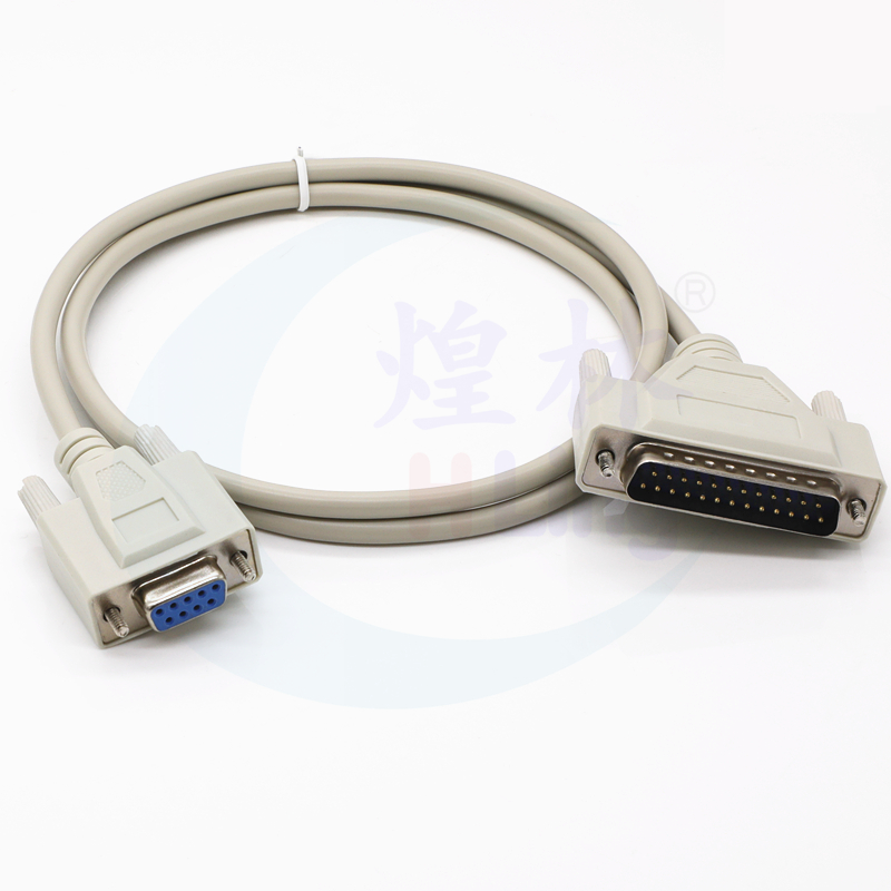 DB9/DB25串口转并口9孔转25针RS232串口数据线电脑连接票据打印机