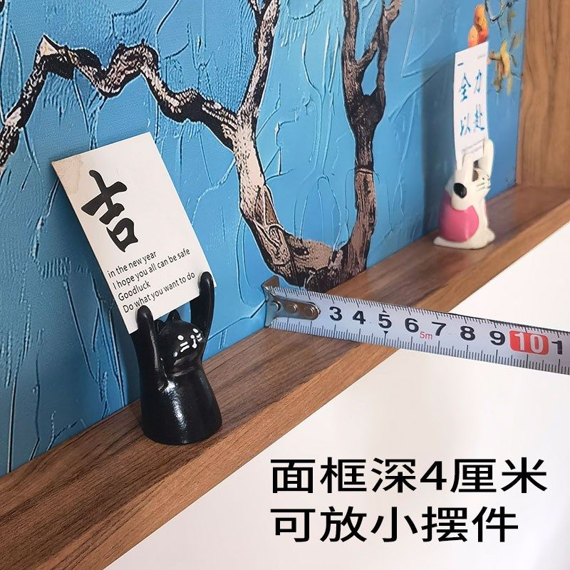 新中式可带感应灯电表箱装饰画免打孔遮挡配电箱电闸箱弱电箱挂钩