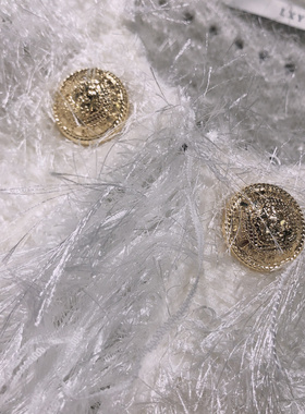 LXYG金属扣名媛流苏编织长袖针织开衫洋气外套2021秋新款显瘦毛衣