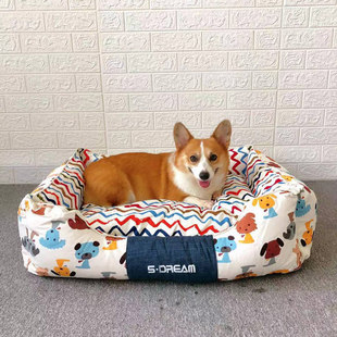 狗狗用品柯基狗窝柯基犬专用网红冬天保暖四季通用不粘毛可拆洗窝