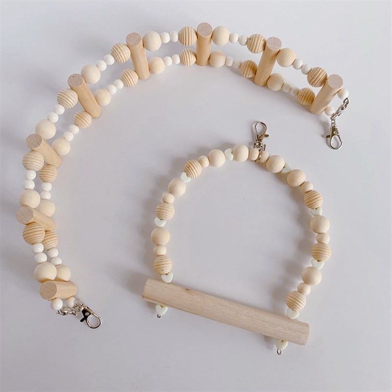 鹦鹉原木色耐啃爬梯云梯荡秋千虎皮牡丹玄凤鸟笼站架梯子玩具配件